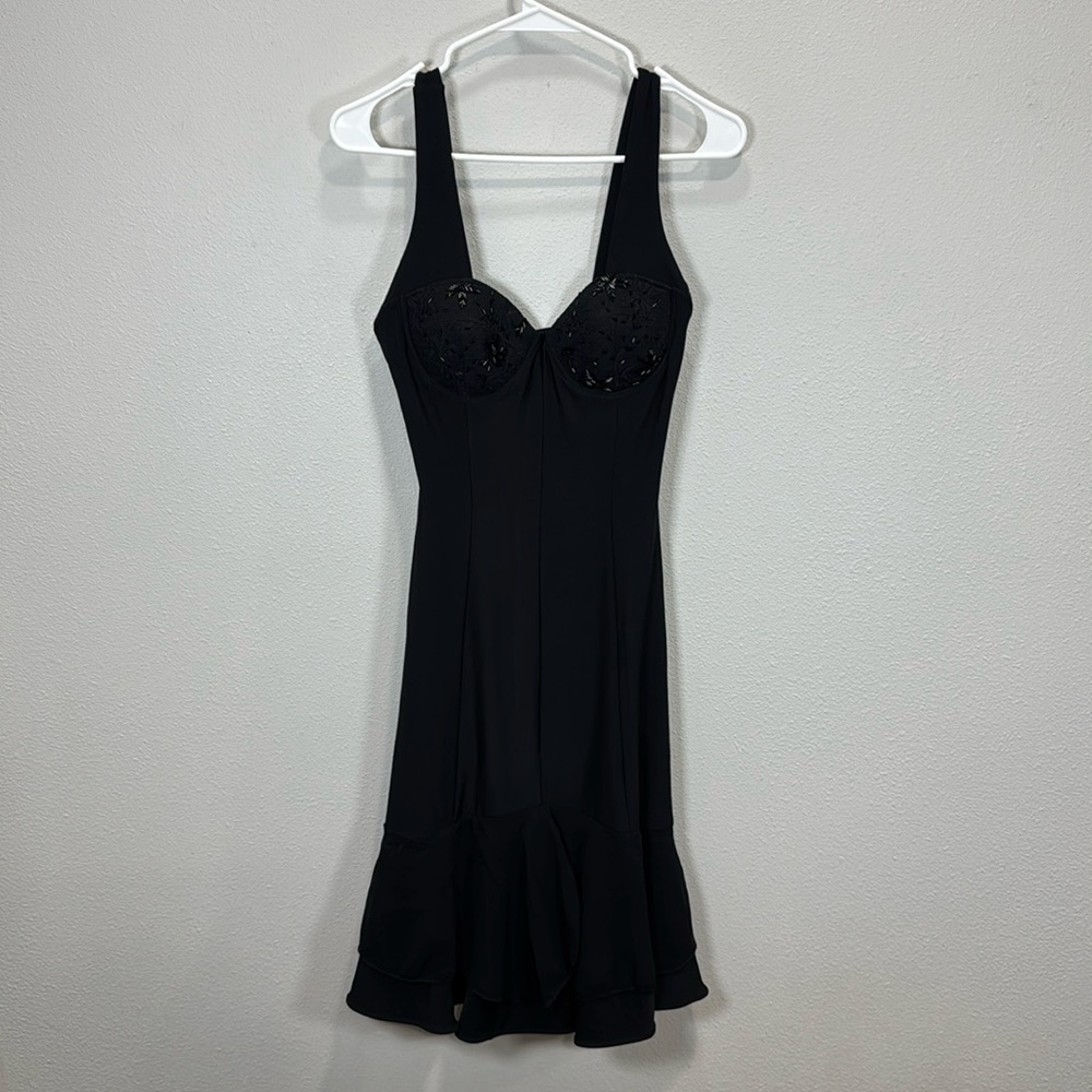 Aggie vintage Y2K dress sweetheart‎ babydoll dress black